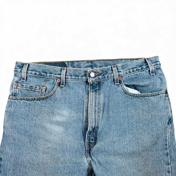 Vintage Levis 505 Jeans Mens 36x28 Blue Light Wash Regular Straight Denim 90s - Picture 3 of 12